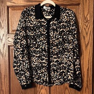 Molly Bracken Black and Mustard Patterned Blouse